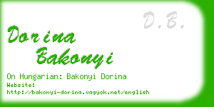 dorina bakonyi business card